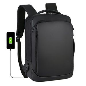 Large Waterproof Business Computer Laptops Bag Backpack with USB Charging Port